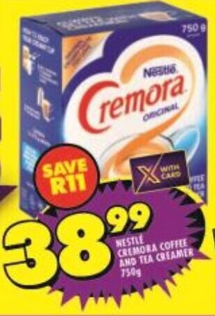 Nestlé Cremora Coffee and Tea Creamer 750g offer at Shoprite