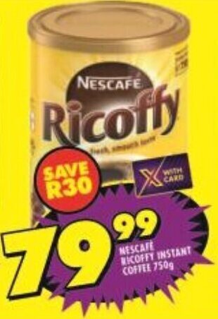 Shoprite Nescafé Ricoffy Instant Coffee 750g offer