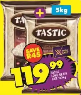 Shoprite Tastic Long Grain Rice 2 x 5kg offer