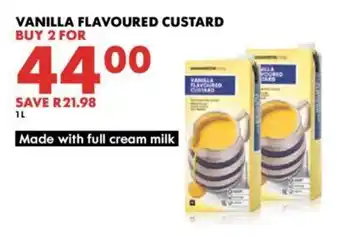Woolworths Vanilla Flavoured Custard 2 x 1L offer
