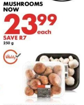Woolworths Mushrooms 250g offer