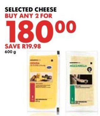 Woolworths Selected Cheese 2 x 600g offer