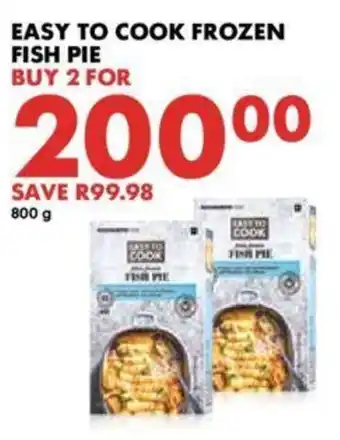 Woolworths Easy to Cook Frozen Fish Pie 2 x 800g offer