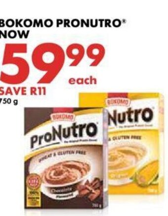 Woolworths Bokomo ProNutro 750g offer
