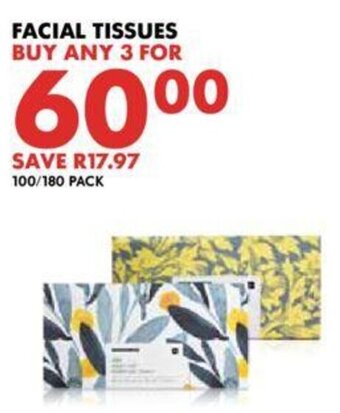 Woolworths Facial Tissues 3 x 100 / 180 pack offer