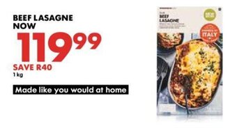 Woolworths Beef Lasagne 1kg offer