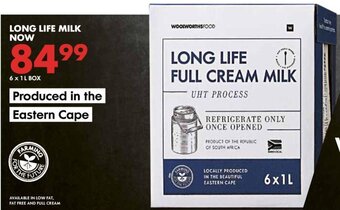 Woolworths Long Life Full Cream Milk 6 x 1L offer