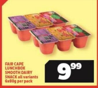 Usave Fair Cape Lunchbox Smooth Dairy Snack 6x80g offer