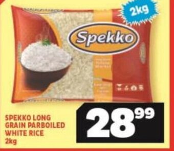 Usave Spekko Long Grain Parboiled Rice 2kg offer