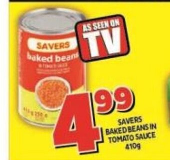 Savers Baked Beans in Tomato Sauce 410g