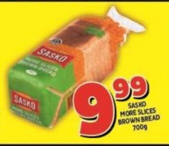 Usave Sasko More Slices Brown Bread 700g offer