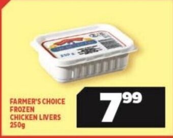 Usave Farmer's Choice Frozen Chicken Livers 250g offer
