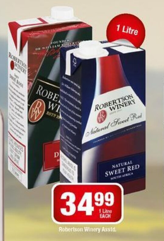 Robertson Winery Assorted 1 Litre offer at OK Liquor