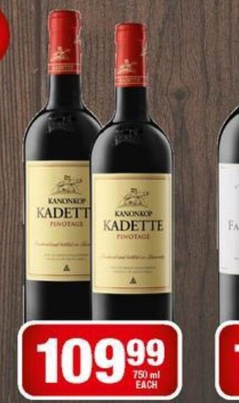 OK Liquor Kanonkop Kadette Pinotage 750ml offer