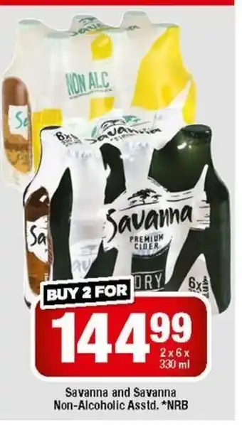 OK Liquor Savanna and Savanna Non-Alcoholic Asstd. *NRB offer