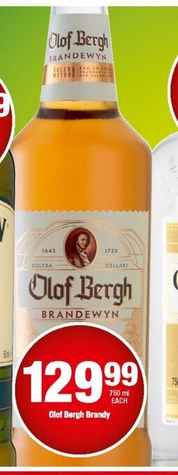 OK Liquor Olof Bergh Brandy 750ml offer