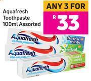 Game Aquafresh Toothpaste Assorted-For Any 3 x 100ml offer