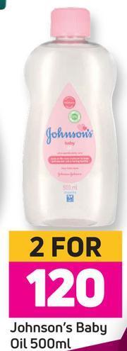 Game Johnson's Baby Oil-For 2 x 500ml offer