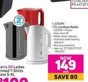 Game Logik 1.7L Cordless Kettle-Each offer
