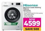 Game Hisense 6Kg Front Loader Washing Machine WFVC6010 offer