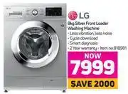 Game LG 8Kg Silver Front Loader Washing Machine offer