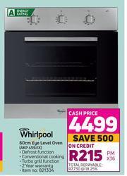 Game Whirlpool 60cm Eye Level Oven AKP 459/IX offer