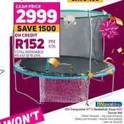 Game Bounceking 12 Foot Trampoline With Basketball Hoop & Soccer Net offer
