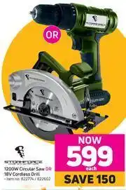 Game Storm Force 1200W Circular Saw Or 18V Cordless Drill-Each offer