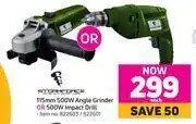 Game Storm Force 115mm 500W Angle Grinder Or 500W Impact Drill-Each offer