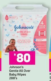 Game Johnson's Gentle All Over Baby Wipes-288's offer