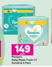 Game Pampers Baby Wipes Fresh Or Sensitive 6 Pack-Each offer