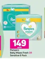 Game Pampers Baby Wipes Fresh Or Sensitive 6 Pack-Each offer
