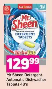 Game Mr Sheen Detergent Automatic Dishwasher Tablets-48's offer