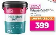 Game Simple Choice Decorators White PVA Paint-20Ltr offer