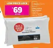 Game Mainstays 2 Pack Hollow Fiber Pillows-Per Pack offer