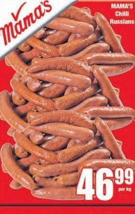 Boxer Mama's chilli russians offer