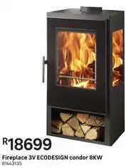 Leroy Merlin Fireplace 3V Ecodesign Condor 8KW 81443135 offer