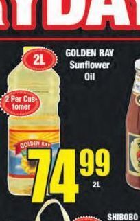Boxer Golden ray sunflower oil offer