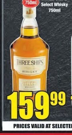 Boxer Three ships whiskey offer