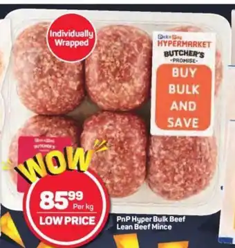 Pick n Pay PnP Hyper Bulk Beef Lean Beef Mince per kg offer