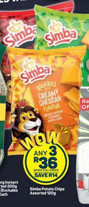 Pick n Pay Simba Potato Chips Assorted 120g offer