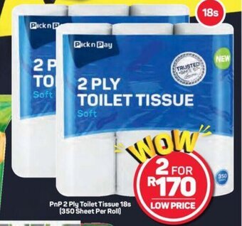 Pick n Pay PnP 2 Ply Toilet Tissue 18s offer