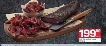 Pick n Pay PnP Sliced Beef Kiosk Biltong per kg offer