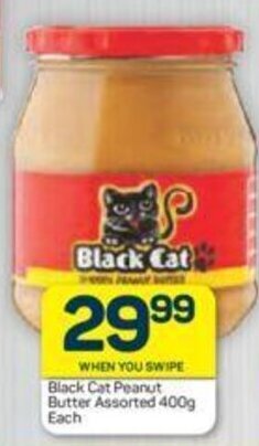 Pick n Pay Black Cat Peanut Butter Assorted 400g each offer