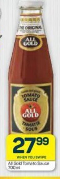 Pick n Pay All Gold Tomato Sauce 700ml offer