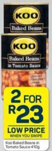 Pick n Pay Koo Baked Beans in Tomato Sauce 410g offer