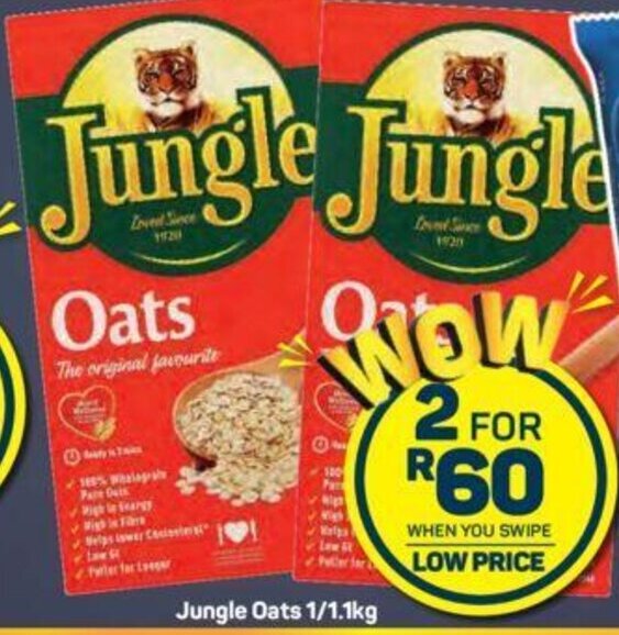 Jungle Oats 1/1.1kg offer at Pick n Pay