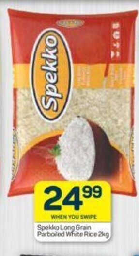 Pick n Pay Spekko Long Grain Parboiled White Rice 2kg offer