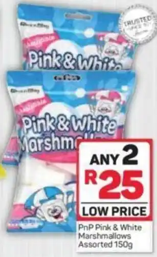 Pick n Pay PnP Pink & White Marshmallows Assorted 150g offer