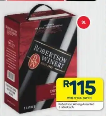 Pick n Pay Robertson Winery Assorted 3 Litre each offer